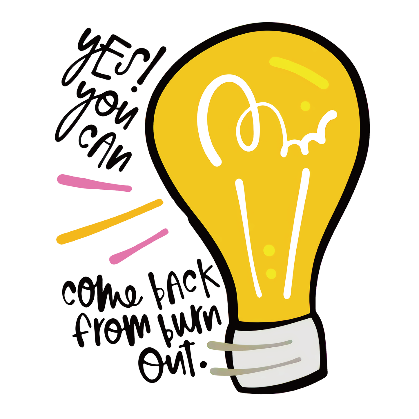 Light bulb motivational words sticker