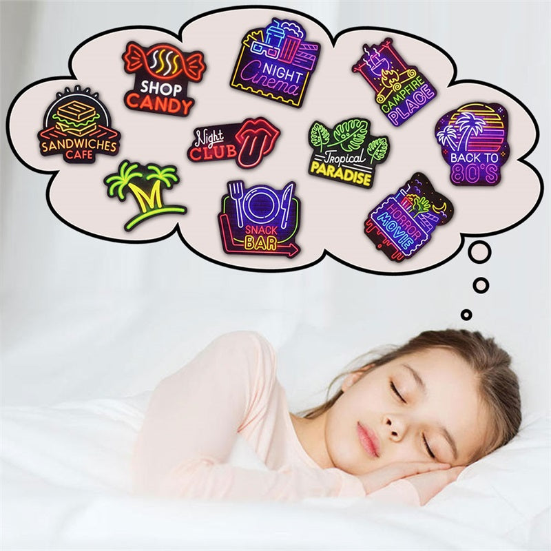 50Pcs Neon Stickers Waterproof Vinyl Stickers Decals