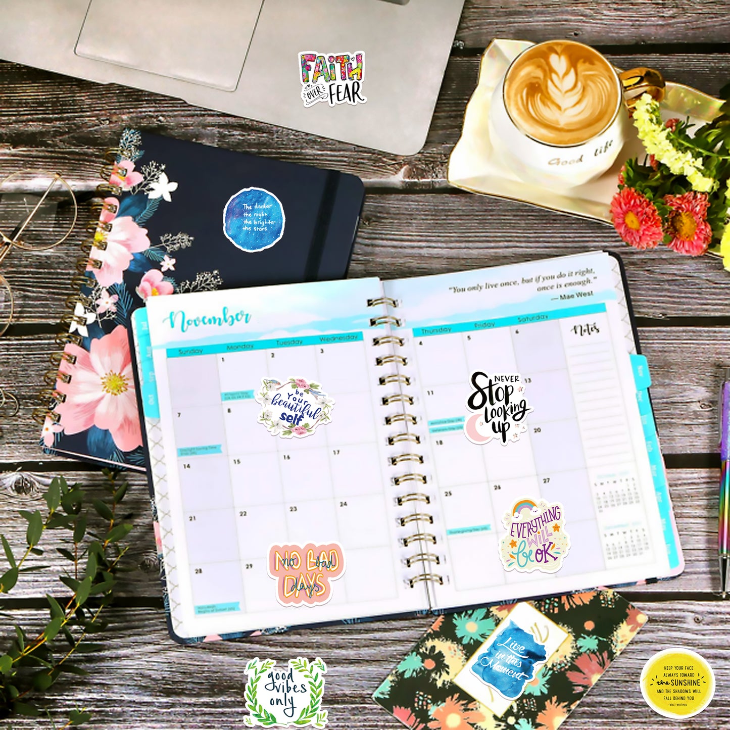 640Pcs Planner Stickers Inspirational for Journaling Calendar