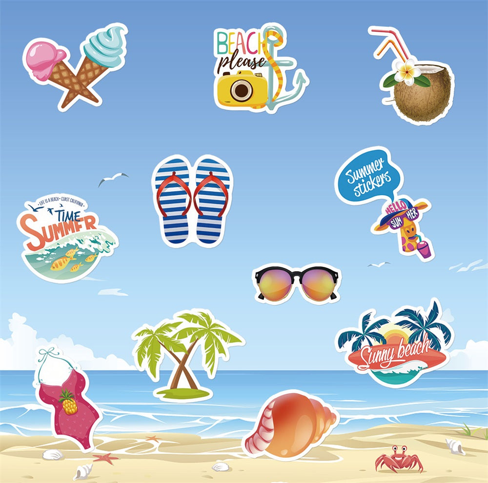 75Pcs Summer Stickers Waterproof Skateboard Stickers – STKJoviale