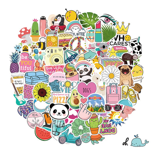75Pcs Cute Stickers VSCO Stickers for Water Bottles (B)