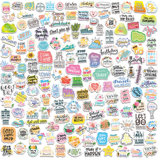 150Pcs Inspirational Stickers for Water Bottles
