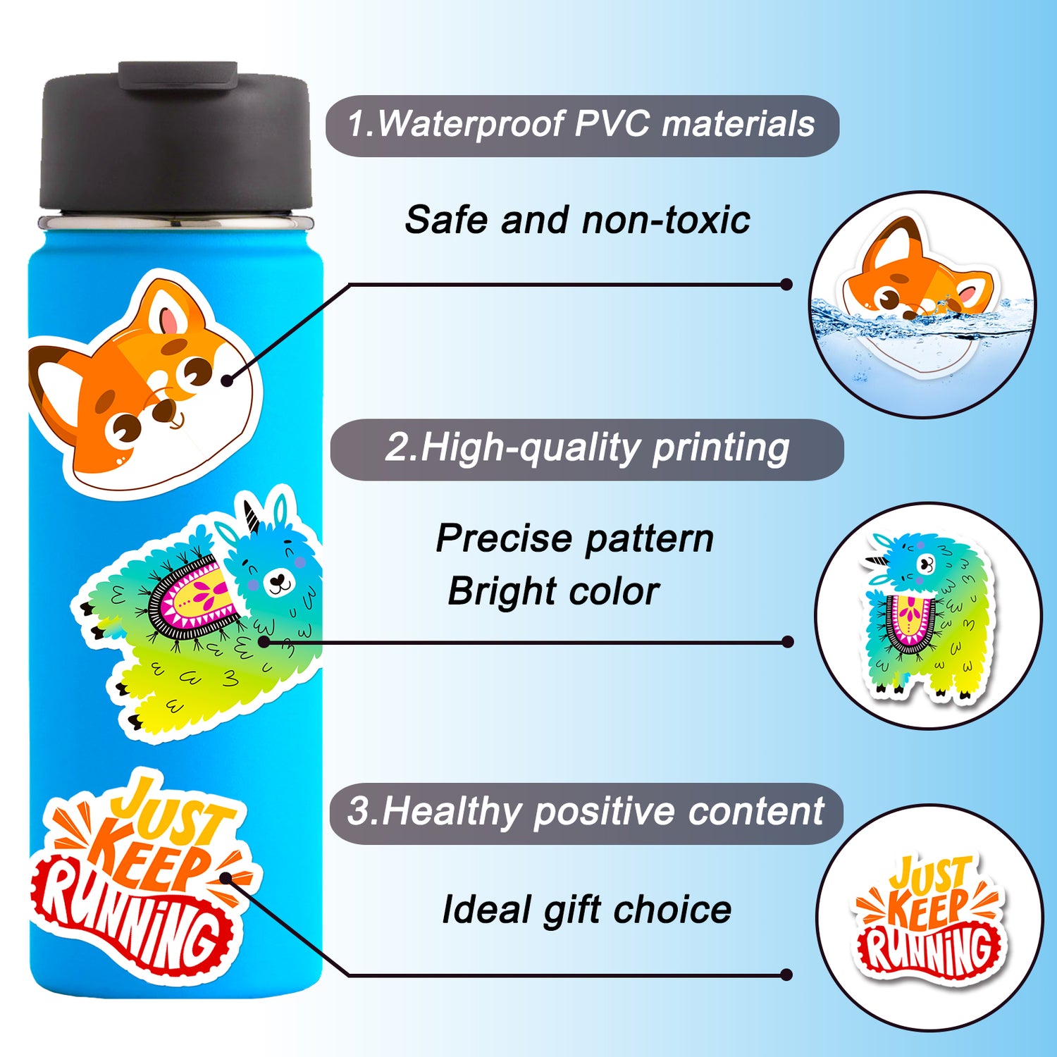 300Pcs Cute VSCO Stickers Vinyl Stickers for Water Bottle – STKJoviale
