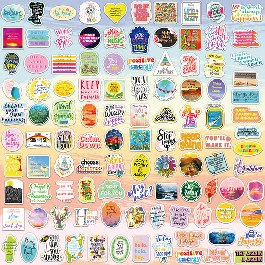 150Pcs Motivational Quote Stickers for Laptop Scrapbook