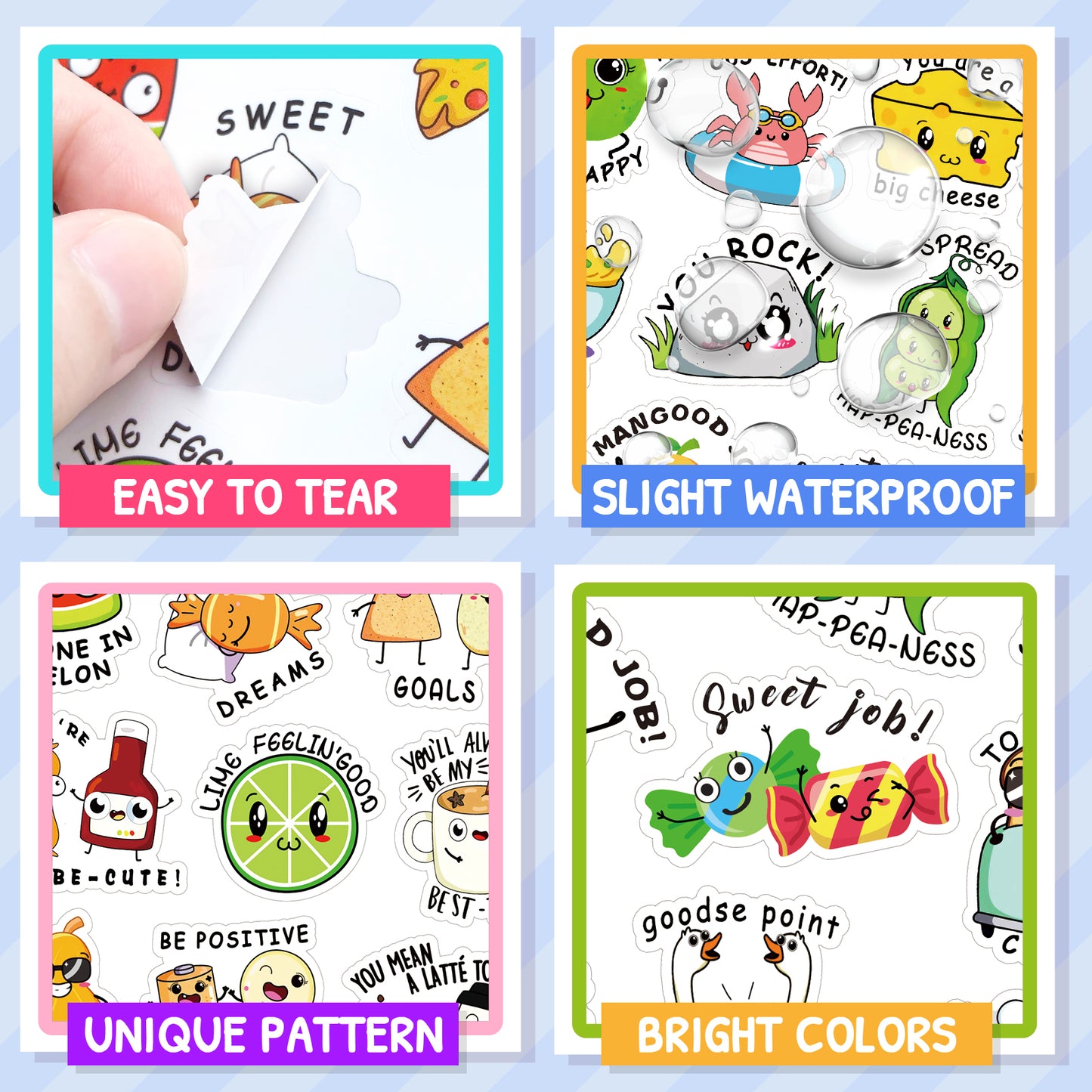 600PCS Funny Punny Reward Stickers for Kids