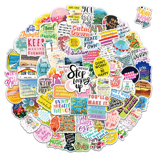 150Pcs Motivational Quote Stickers for Laptop Scrapbook