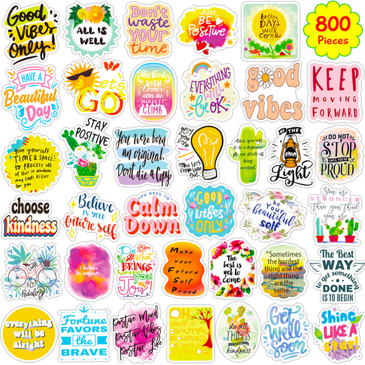 800PCS Inspirational Quote Stickers for Envelope Seal