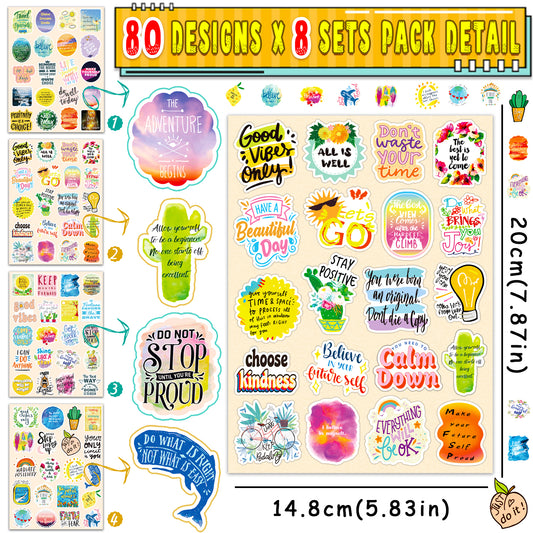 640Pcs Planner Stickers Inspirational for Journaling Calendar