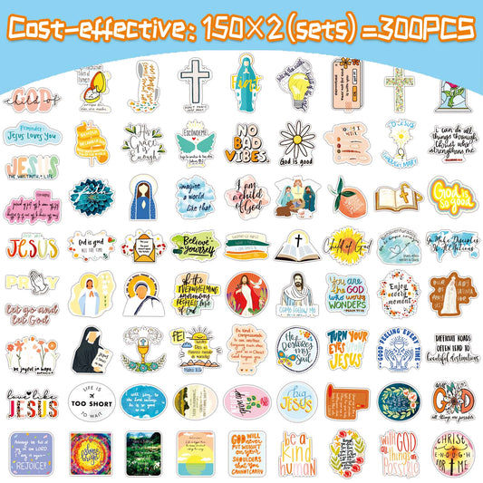300Pcs Inspirational Christian Stickers Aesthetic for Gifts